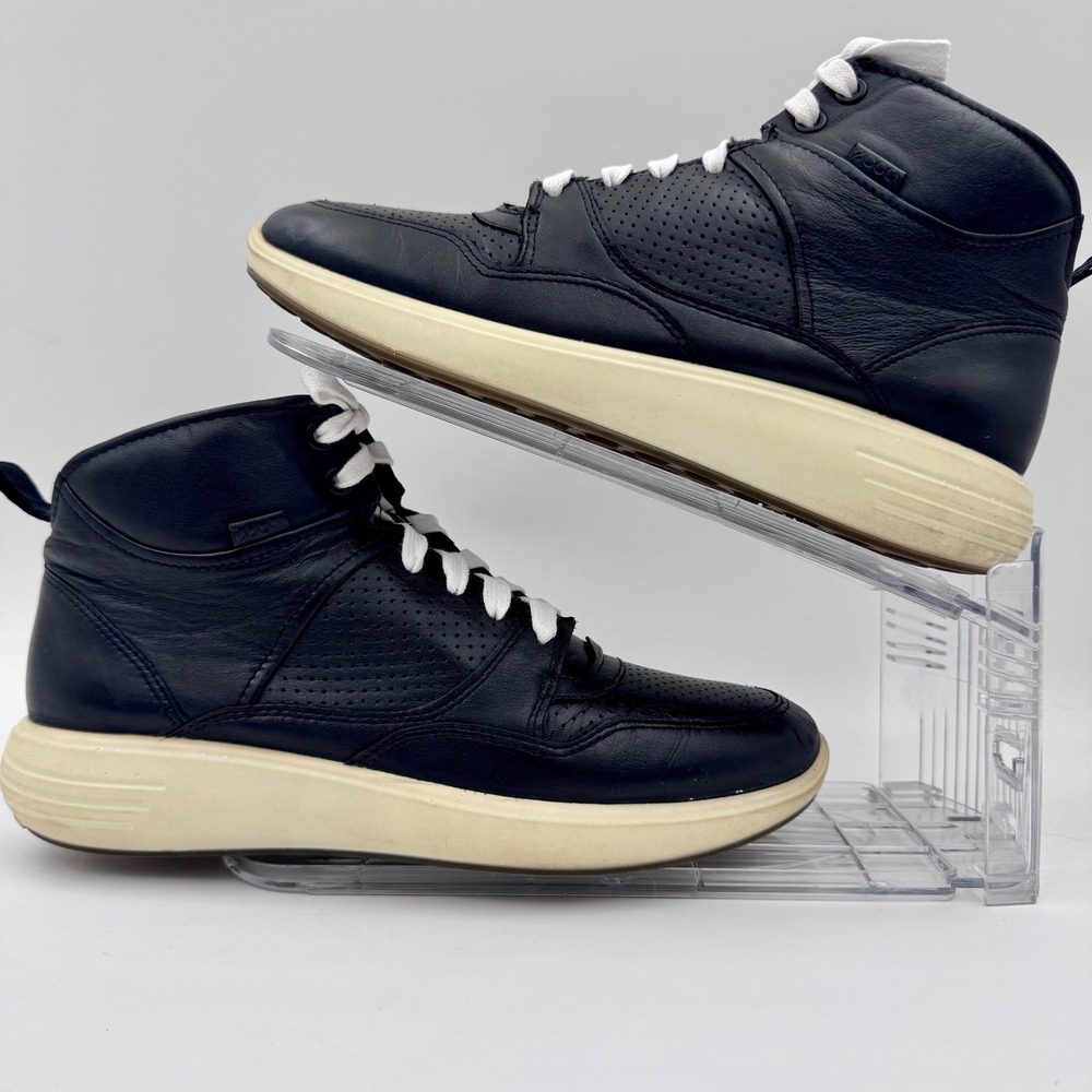 ECCO Soft 7 Tred Mens Black Leather High Top Sneakers 46065301001 Size 39 US 8 - Picture 5 of 9